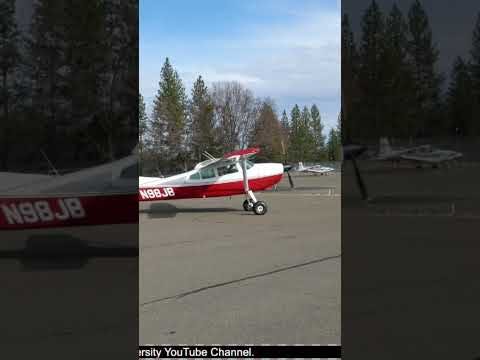 Backing up a Cessna 185 with a reversible MT prop.